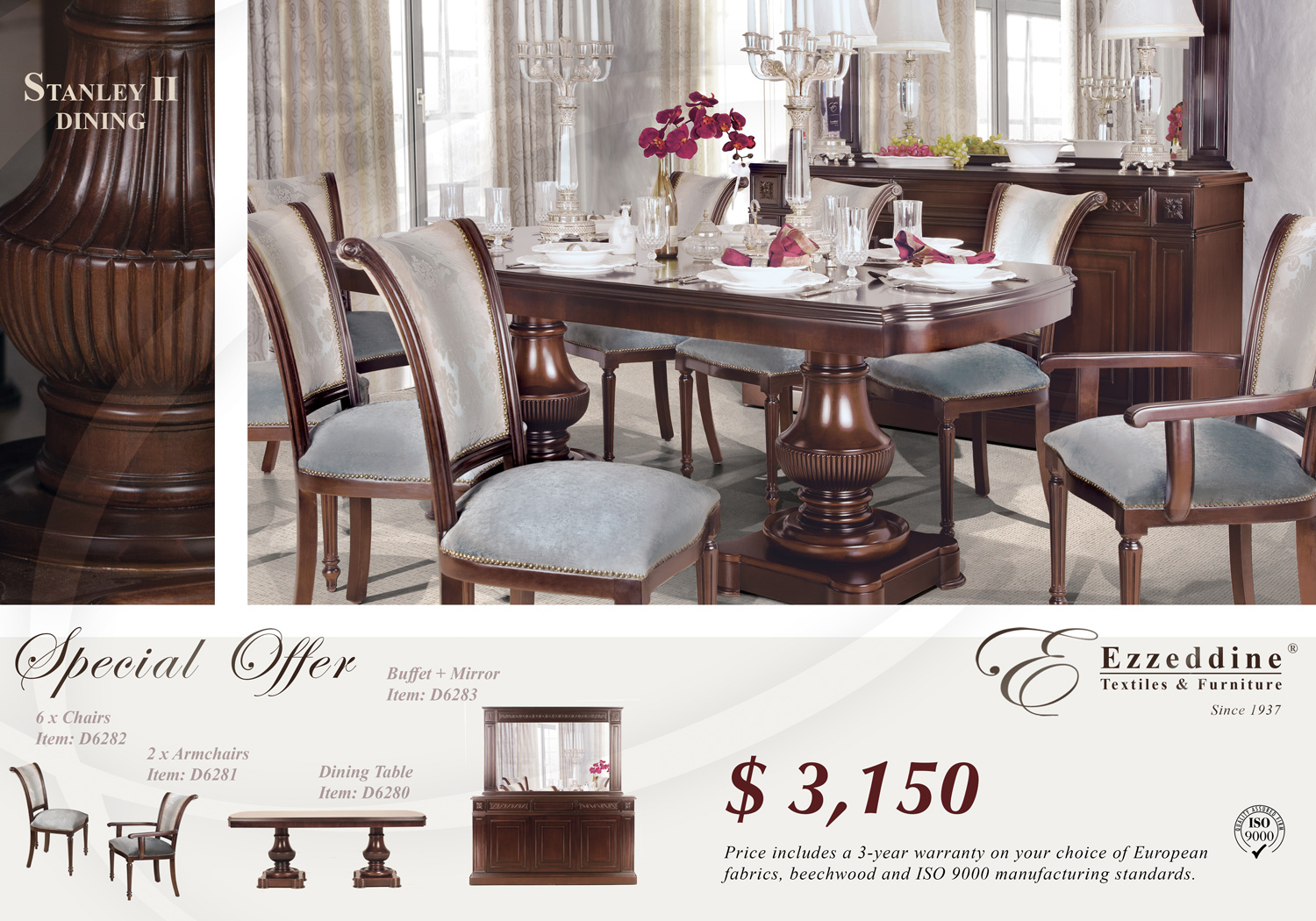 Limited Time Offer - Dining Room - Only $3,150 - 10 Piece Set Dining Room